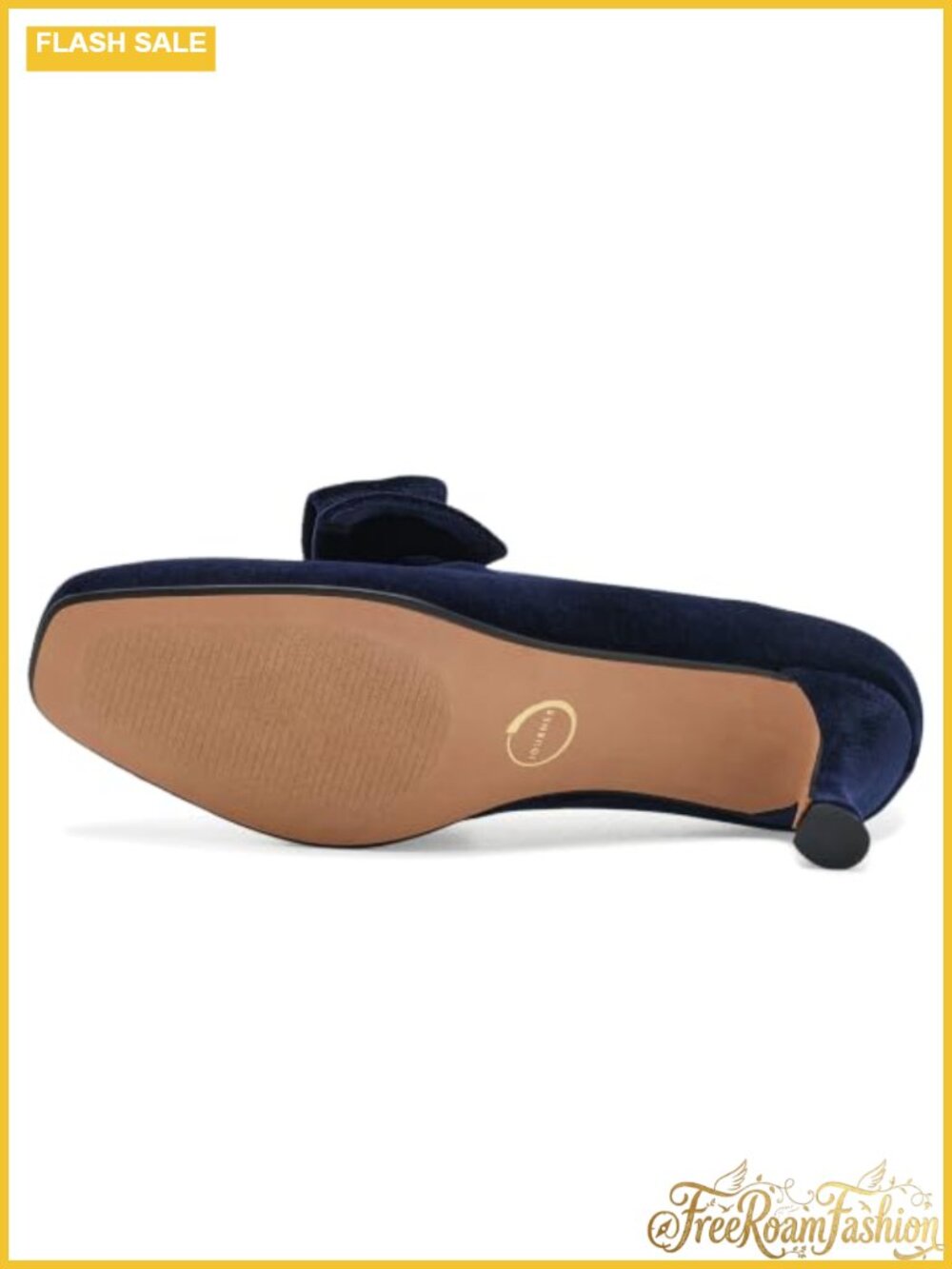 Kitten Heel Sandals Velvet Pull-On Dress Shoes - Picture 5 of 6